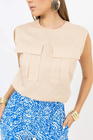 Blusa - 752626 - NUD - Reina Diaz