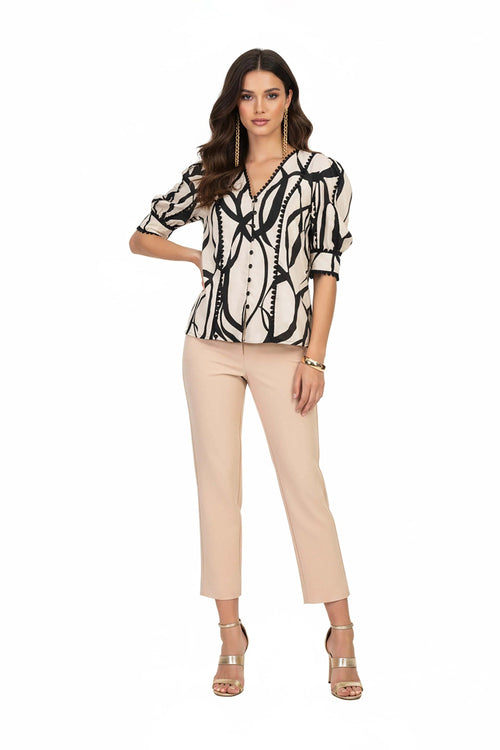 Blusa - 752770 - BEI - Reina Diaz