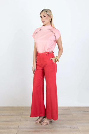 Pantalón - 730959 - ROJ - Reina Diaz