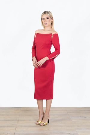 Vestido - 526045 - ROJ - Reina Diaz