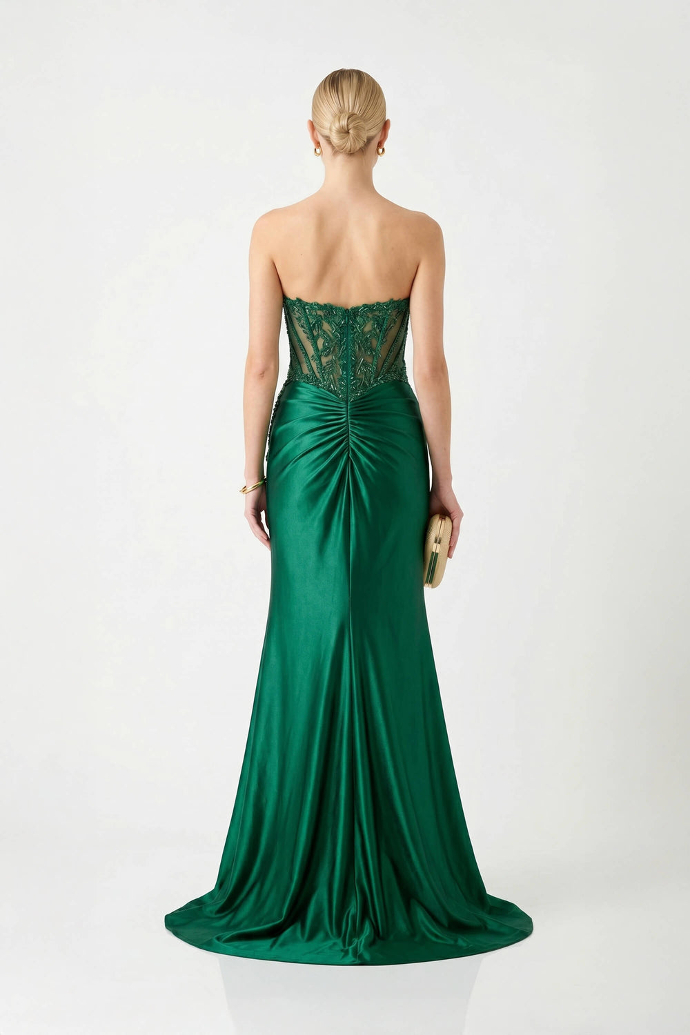 Nadia Sweetheart Slit Vestido Fiesta
