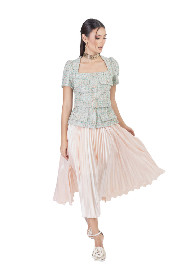 Anaís Pleated Midi Falda 541293