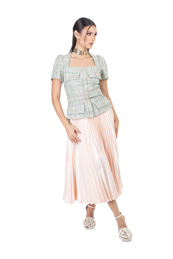 Anaís Pleated Midi Falda 541293