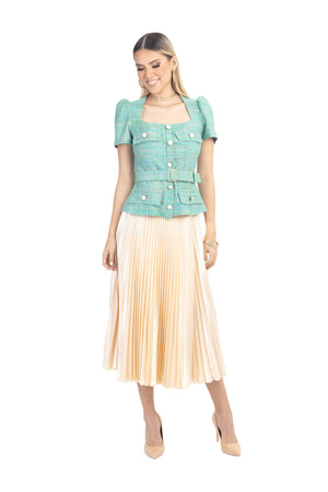 Anaís Pleated Midi Falda 541293