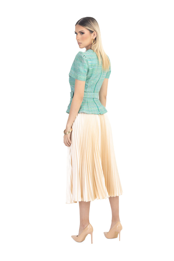 Anaís Pleated Midi Falda 541293