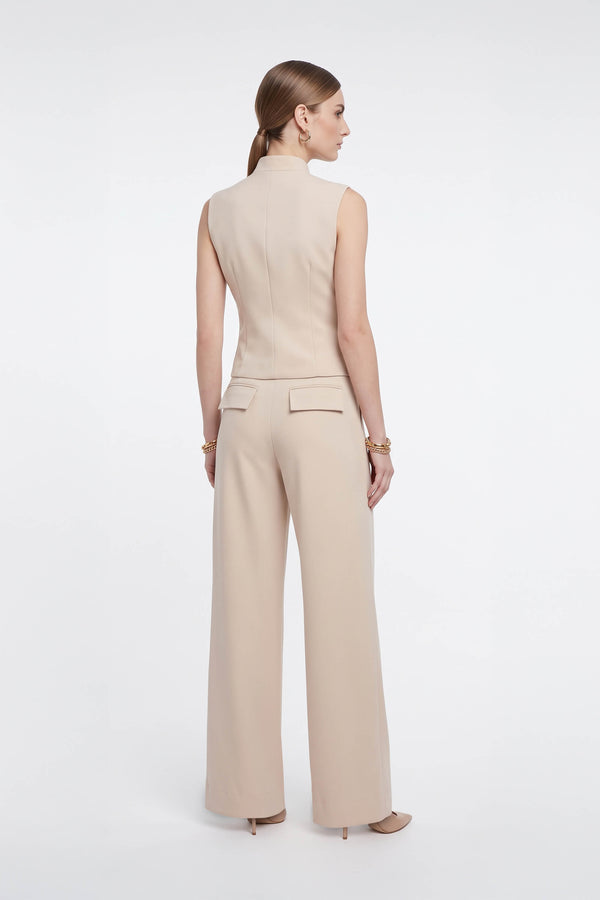 Amalia High-Waist Flap Wide-Leg Pantalón 532138 MAZ