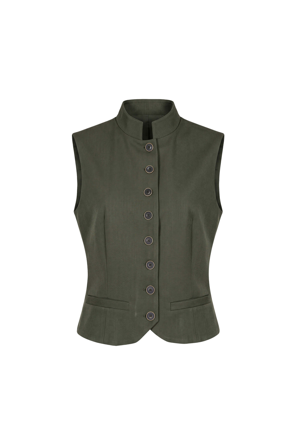 Outfit Adriana High-Neck Vest Straight Pantalón Co-Ord OLI