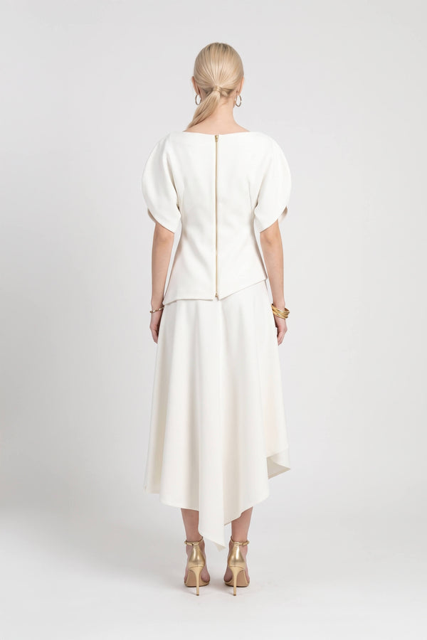 Camila High-Waist Asymmetric Midi Falda 541375 HUE