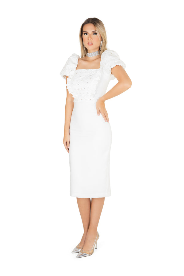 Angie Square Neck Vestido