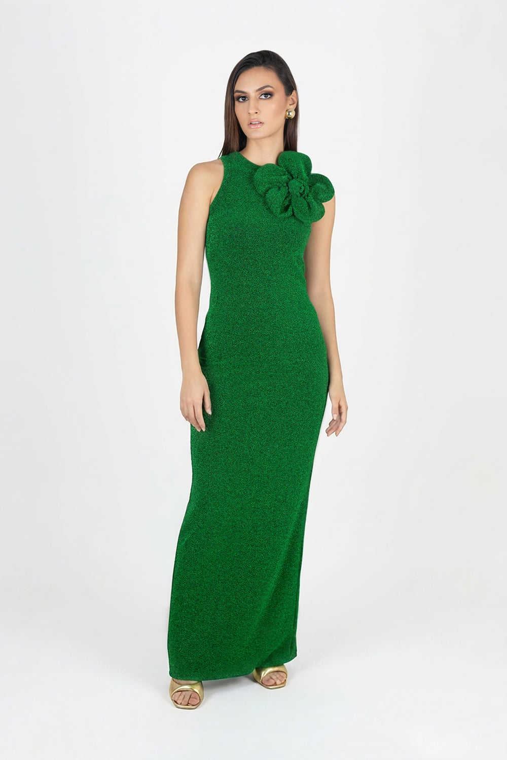 Ezra Lurex Maxi Vestido