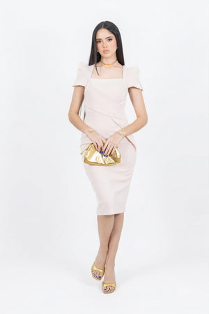 Genesis Square-Neck Vestido 525917