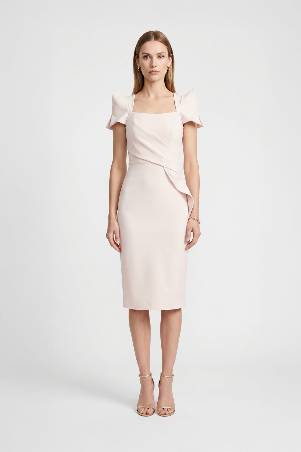 Genesis Square-Neck Vestido