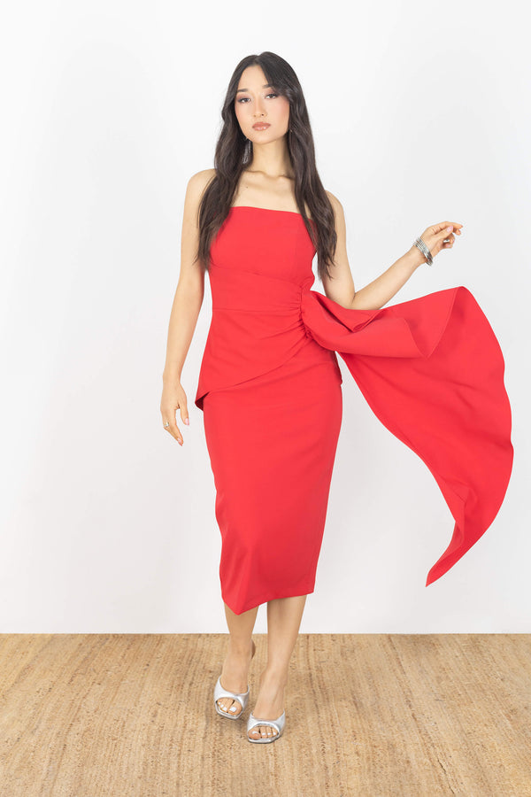 Ryleigh Strapless Midi Vestido