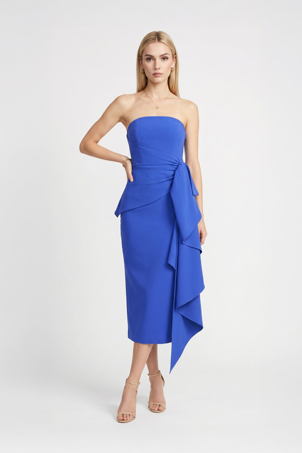 Ryleigh Strapless Midi Vestido