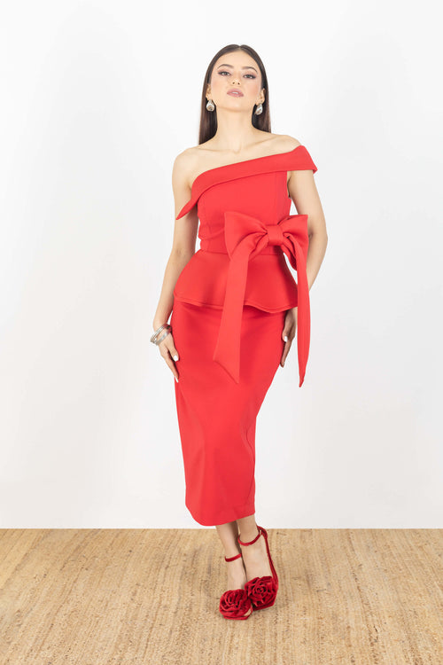 Vestido - 525946 - ROJ