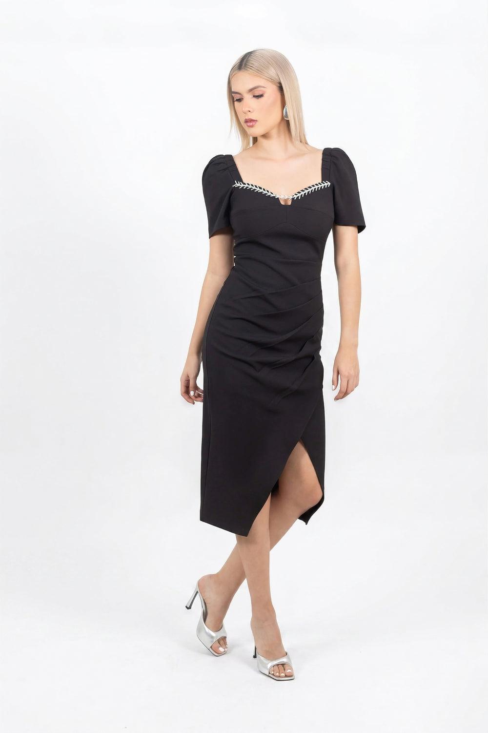 Payton Crystal Drape Vestido