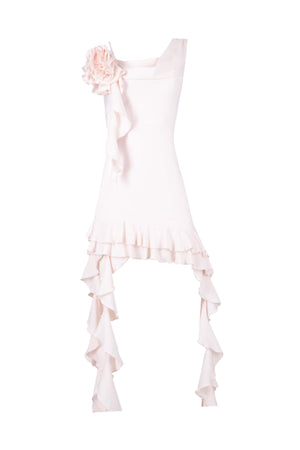 Lilly Ruffle Mini Vestido 525956