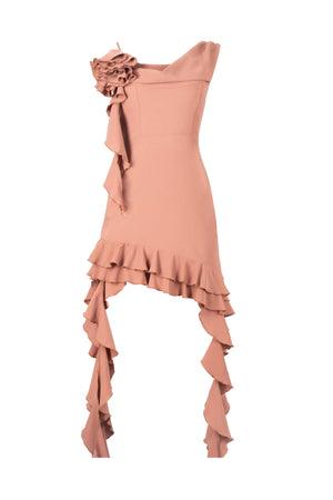 Lilly Ruffle Mini Vestido 525956