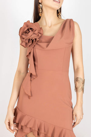 Lilly Ruffle Mini Vestido 525956