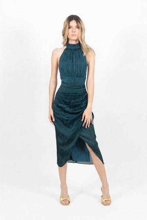 Ivy Ruched Midi Vestido 525971