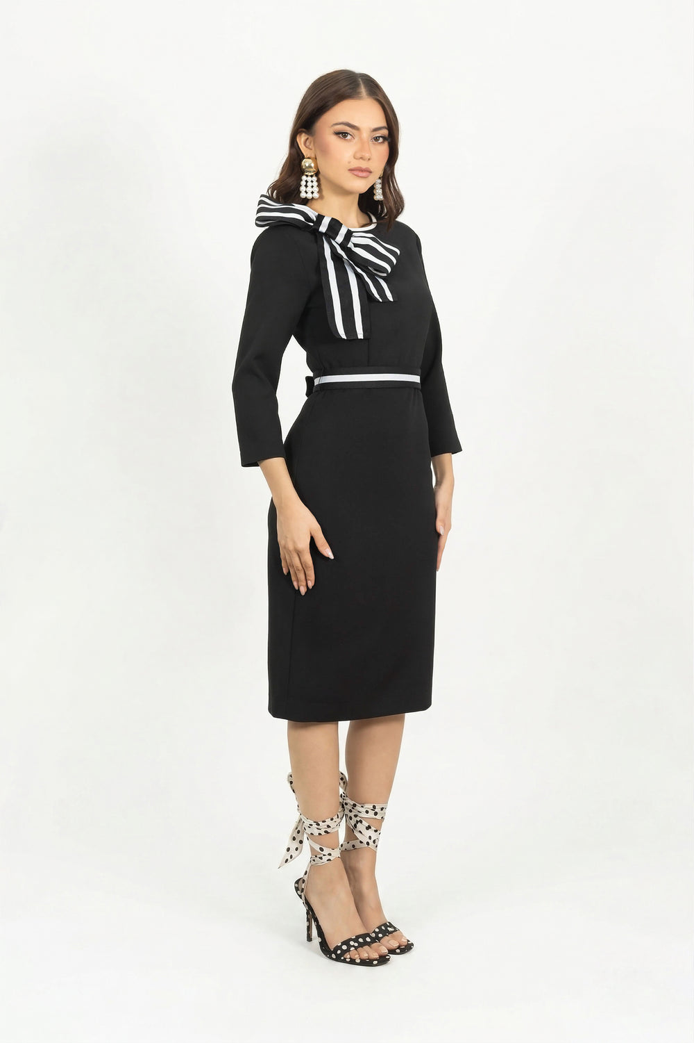 Mallory Nautical Midi Vestido