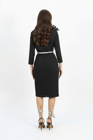 Mallory Nautical Midi Vestido