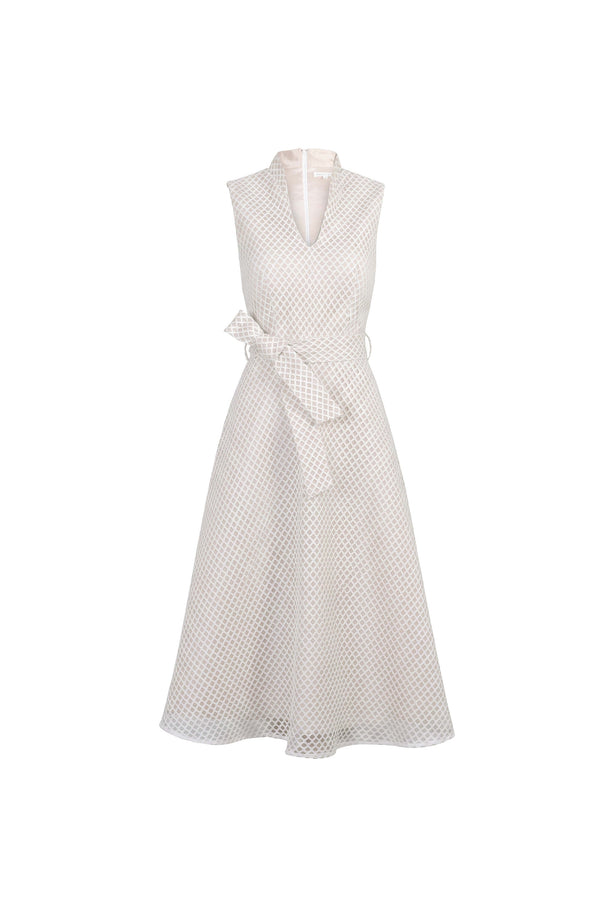 Cassandra Belted Sleeveless Midi Vestido 526032 HUE