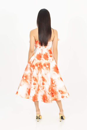 Nadia Strapless Midi Vestido 526094 MUL