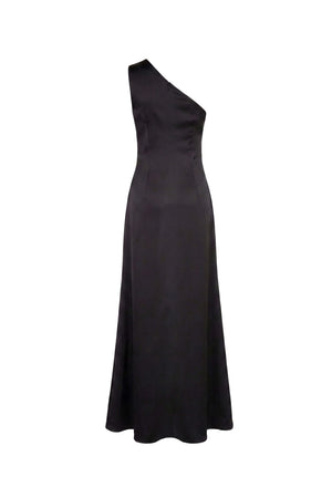 Martina One-Shoulder Floral Maxi Vestido 526150 NEG
