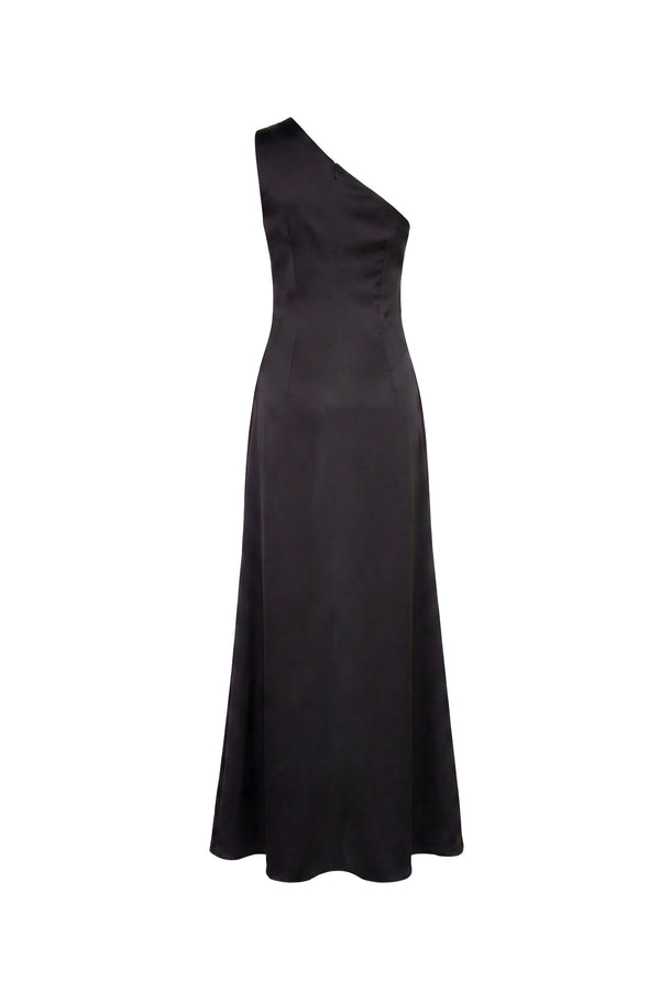 Martina One-Shoulder Floral Maxi Vestido 526150 NEG