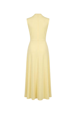 Adriana Draped Knot Sleeveless Midi Vestido 526155 PAJ