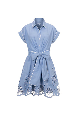 Alessia Embroidered Bow Shirt Vestido 526178 PER