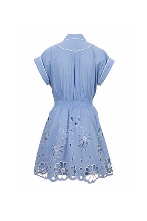 Alessia Embroidered Bow Shirt Vestido 526178 PER
