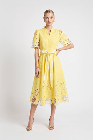 Isabella Embroidered Midi Vestido 526198 AMA