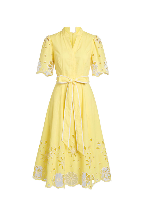 Isabella Embroidered Midi Vestido 526198 AMA