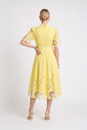 Isabella Embroidered Midi Vestido 526198 AMA
