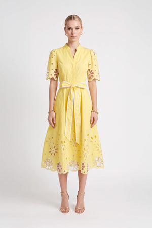 Isabella Embroidered Midi Vestido 526198 AMA