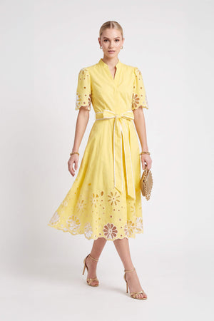 Isabella Embroidered Midi Vestido 526198 AMA