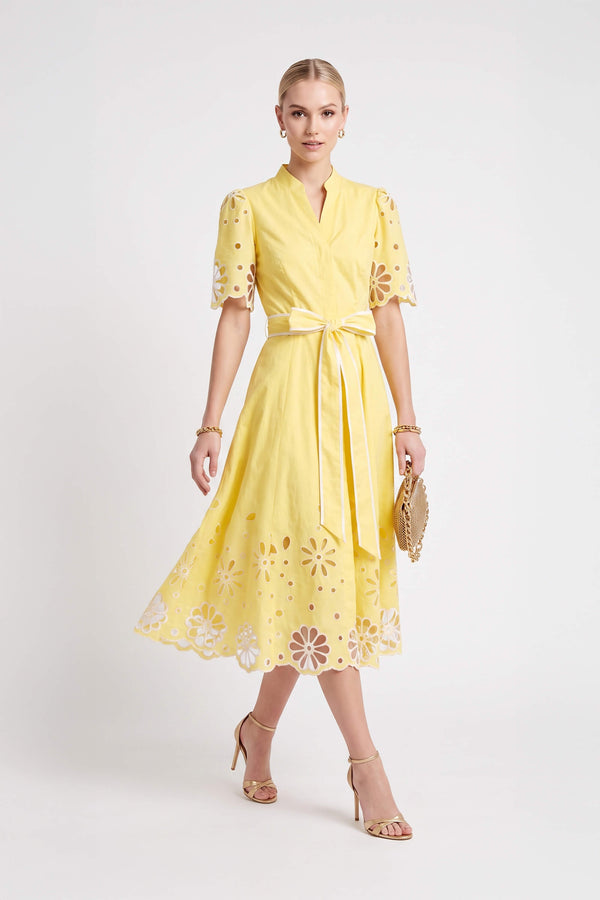 Isabella Embroidered Midi Vestido 526198 AMA