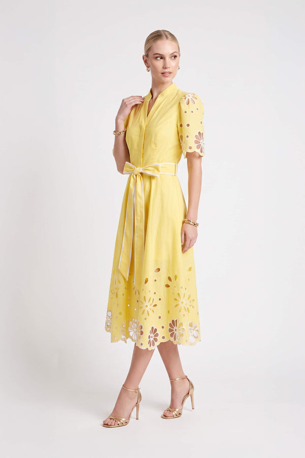 Isabella Embroidered Midi Vestido 526198 AMA