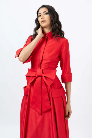 Valentina Maxi Bow Vestido