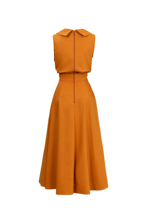 Antonia Notch-Lapel Double-Breasted Midi Vestido 526276CAR