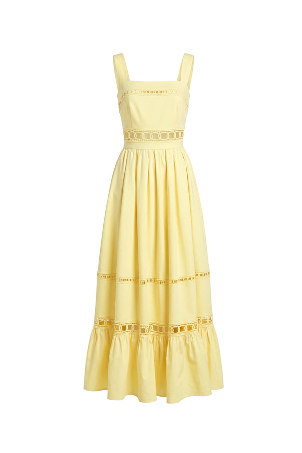 Victoria Cutout Lace Maxi Vestido 526280 AMA
