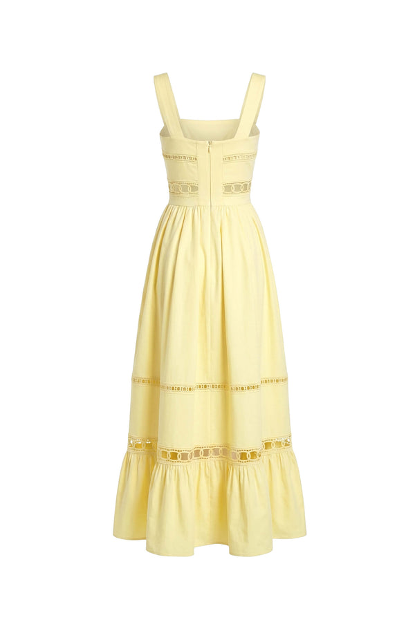 Victoria Cutout Lace Maxi Vestido 526280 AMA