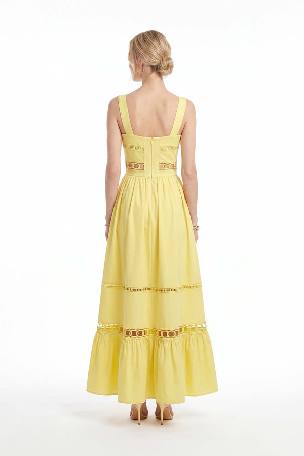 Victoria Cutout Lace Maxi Vestido 526280 AMA