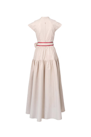 Julieta Floral Belt Tiered Midi Vestido 526302 ARE