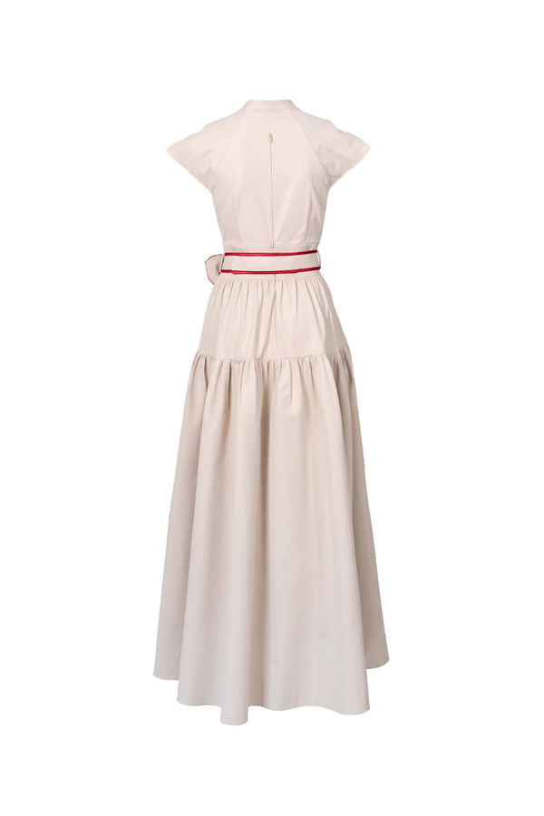 Julieta Floral Belt Tiered Midi Vestido 526302 ARE
