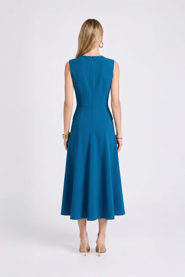 Gala Flap Pocket Midi Vestido 526304 COB