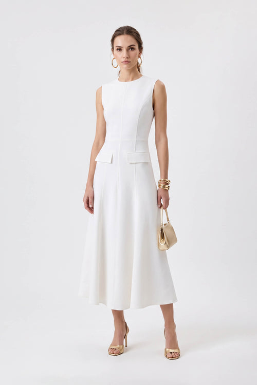 Gala Flap Pocket Midi Vestido 526304 HUE