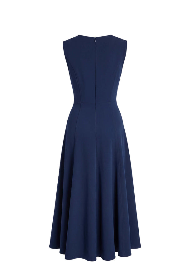 Gala Flap Pocket Midi Vestido 526304 MAR